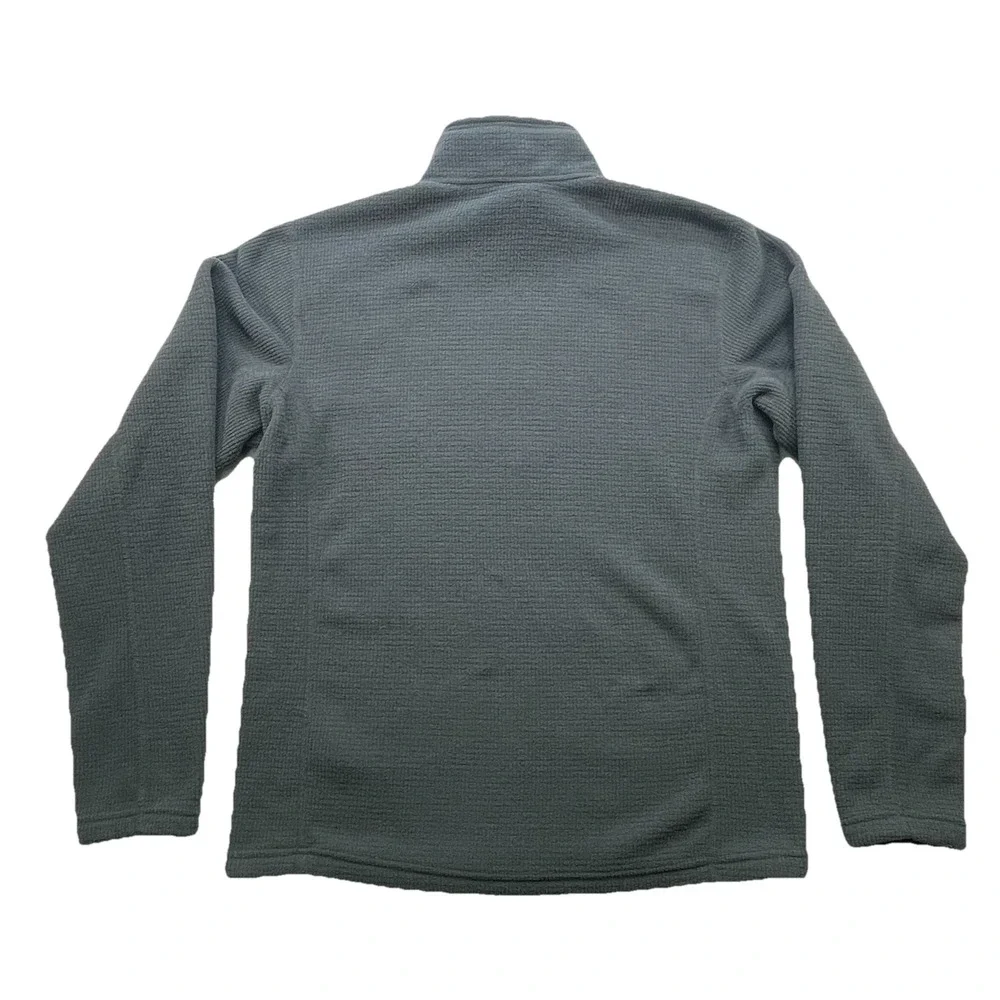 THE NORTH FACE 1/2 Zip Fleece Sz M Waffle Knit Sweater Pullover‎ Mock Neck Gray